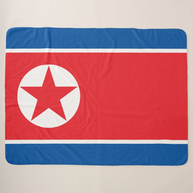 Nordkoreanische Flagge Sherpadecke (Vorderseite (Horizontal))