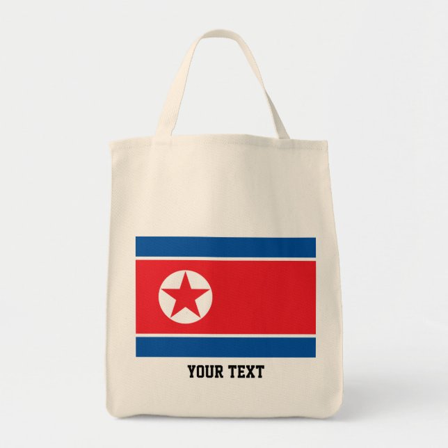Nordkoreanische Flagge Tragetasche (Vorne)