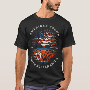 Nordkoreanische Roots-Fahne des amerikanischen Gro T-Shirt