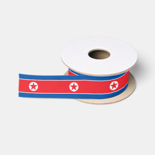 Nordkoreanisches Flaggenband Satinband