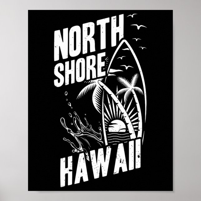 Nordküste Hawaii Surfen _1  Poster (Vorne)