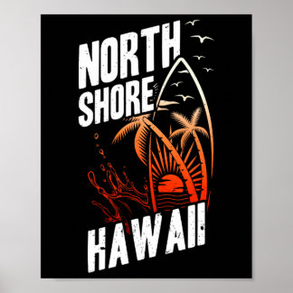 Nordküste Hawaii Surfen Poster