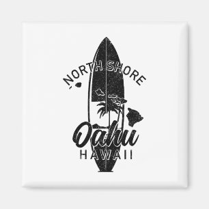 Nordküste Oahu Hawaii Surfbrett Surfen Surfer Magnet