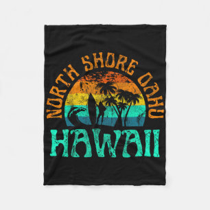 Nordküste Oahu Hawaii Surfstrand Surfer Wellen Gi Fleecedecke