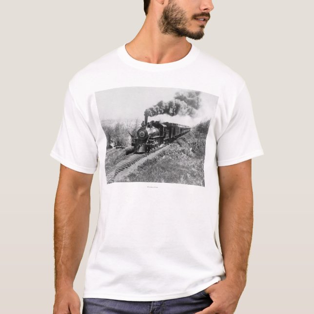 Nordküsten-begrenzter Bahnzug nahe T-Shirt (Vorderseite)