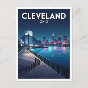 Nordküstenhafen und Skyline von Cleveland Ohio Postkarte
