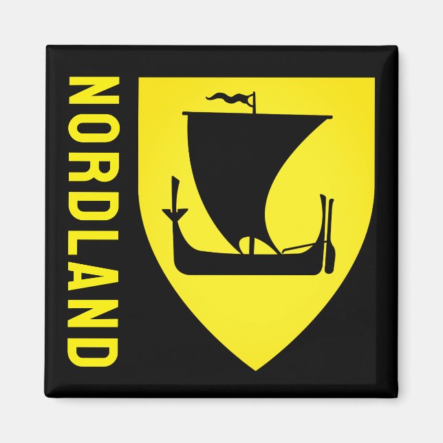 Nordland-Fylke-Wappen - NORWEGEN Magnet (Vorne)