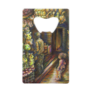 Nördlich des Zirkus Geldbeutel Flaschenöffner