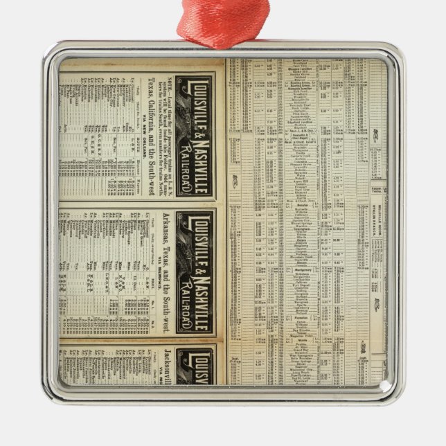 Nördlich von Louisville und Nashville Railroad Silbernes Ornament (Vorne)