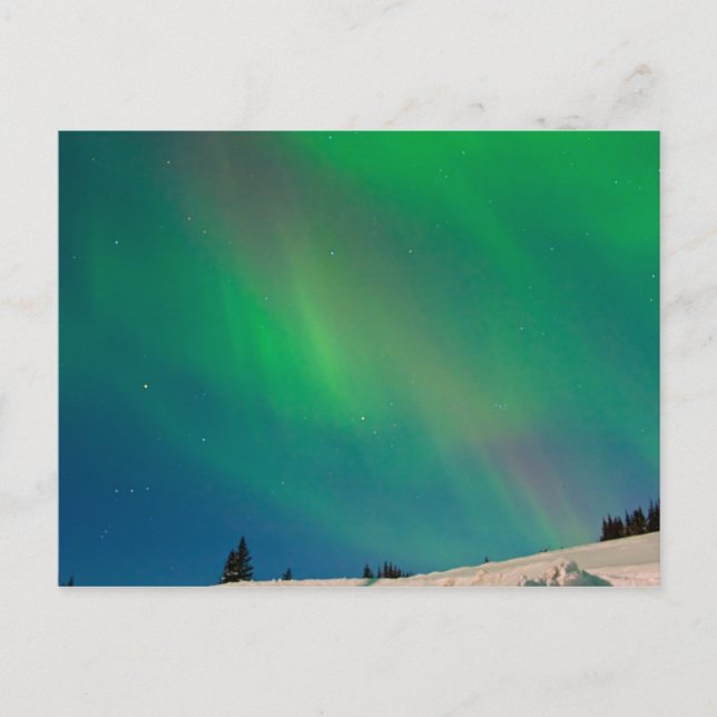 Nordliche LIgen über Alaska Postkarte (Vorderseite)