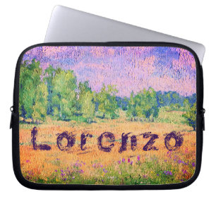 Nördliche Wiese und dein Name Laptopschutzhülle