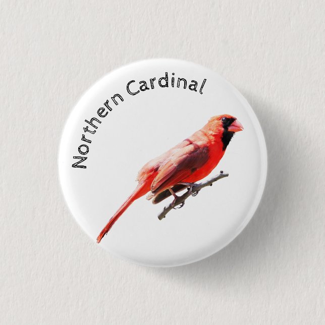 Nördlicher Kardinal Button (Vorderseite)