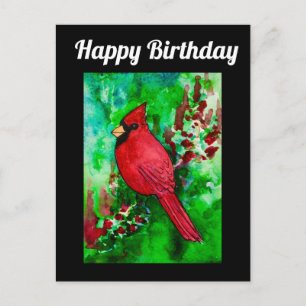 Nördlicher Kardinal Gutaussehender Alles Gute zum  Postkarte