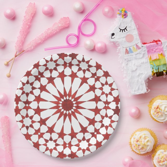 Nördlicher Mosaik ALHAMBRA Pappteller (Party)