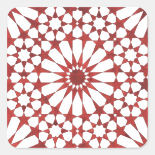 Nördlicher Mosaik ALHAMBRA Quadratischer Aufkleber