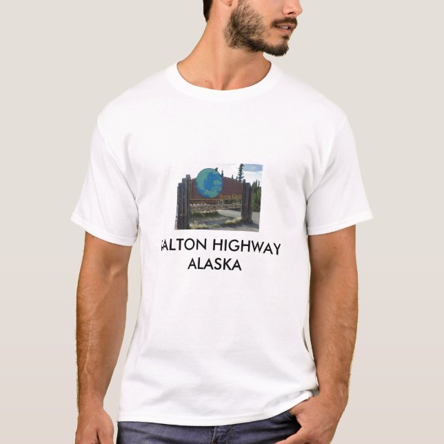 nördlicher Polarkreis, DALTON-LANDSTRASSE ALASKA T-Shirt (Vorderseite)