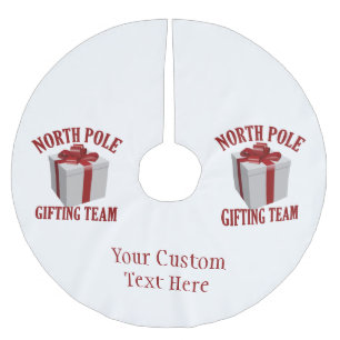 Nördlicher Pole Gifting Team-Baumrock Polyester Weihnachtsbaumdecke