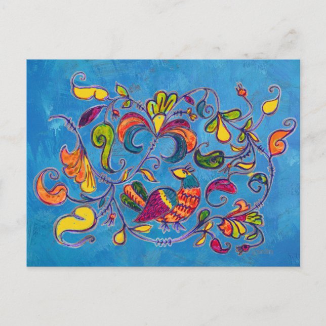 Nördlicher Vogel aus Russland Postkarte (Vorderseite)