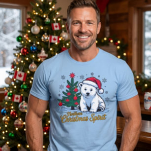 Nördlicher Weihnachtsgeist & Kanadisches Weihnacht T-Shirt