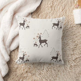 Nördlicher Winterwaldhirsche Kissen