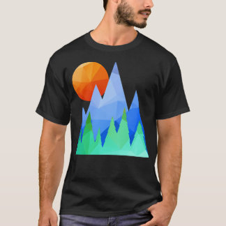 Nördliches Sonnenaufgang Baseball-Ärmel T-Shirt