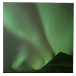 Nordlicht, Aurora borealis an den Ausläufern von Fliese