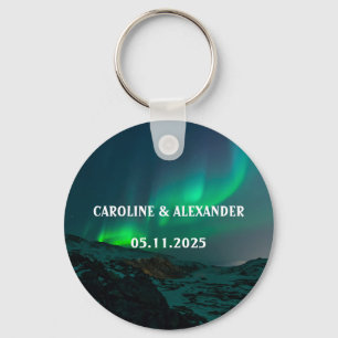 Nordlicht Aurora Borealis Nachthimmel-Hochzeit  Schlüsselanhänger