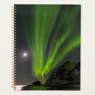 Nordlicht Haukland Strand Insel Norwegen Planer