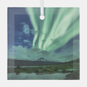 Nordlicht Norwegen Ornament Aus Glas