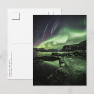 Nordlicht Norwegen Postkarte