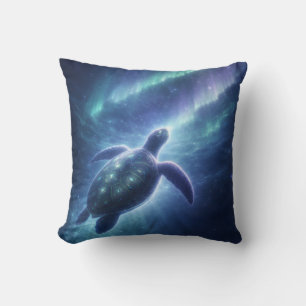 Nordlicht-Schildkröten-Dekokissen Kissen