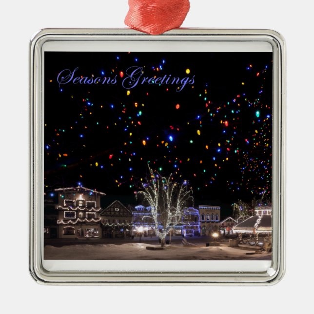 "Nordlicht-" Weihnachtsverzierung Ornament Aus Metall (Vorne)