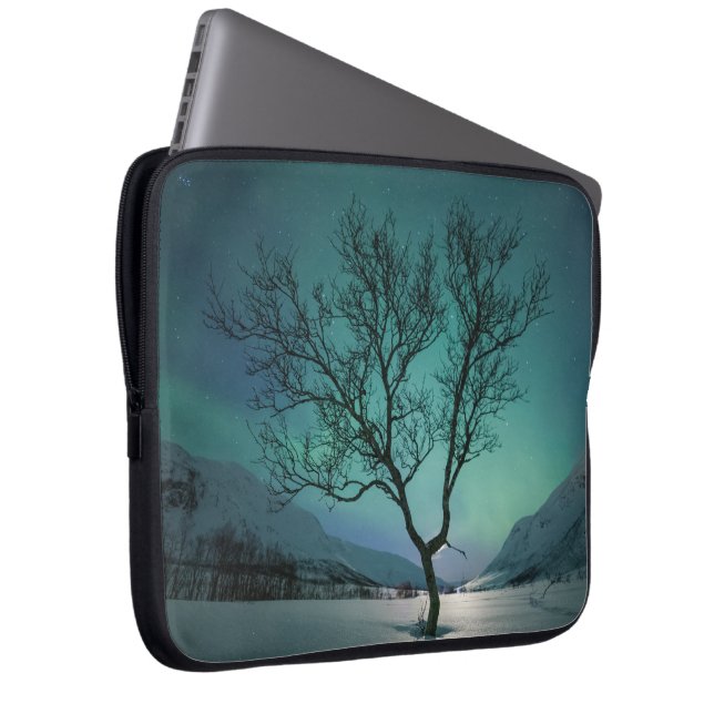 Nordlichtbaum Laptopschutzhülle (Vorne Rechts)