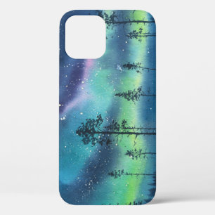 Nordlichter, Aquarelllandschaft Case-Mate iPhone Hülle