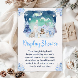 Nordlichter Arktische Tiere Display-Dusche Begleitkarte