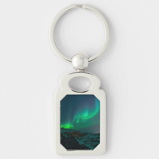 Nordlichter Aurora Borealis Alaska Sterne Schlüsselanhänger (Vorderseite)
