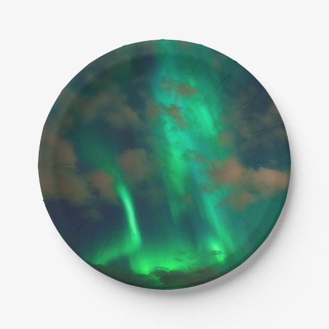 Nordlichter, Aurora Borealis Pappteller (Vorderseite)