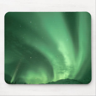 Nordlichter, Aurora borealis, über Vorgebirge Mousepad