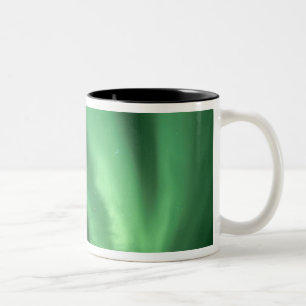Nordlichter, Aurora borealis, über Vorgebirge Zweifarbige Tasse