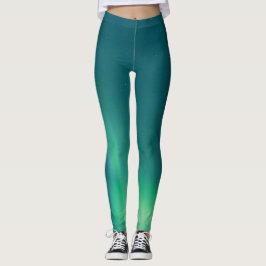 Nordlichter Aurora Borealis Yoga Pants Green Leggings