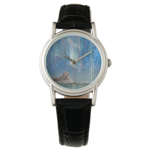 Nordlichter aus Nordnorwegen (Aurora) Armbanduhr (Vorderseite)