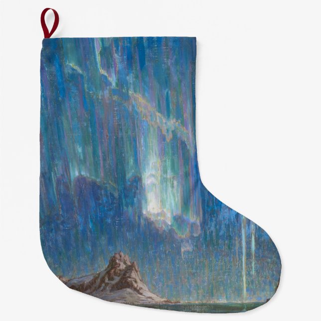 Nordlichter aus Nordnorwegen (Aurora) Großer Weihnachtsstrumpf (Vorderseite)