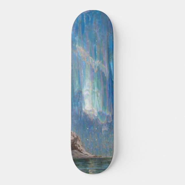 Nordlichter aus Nordnorwegen (Aurora) Skateboard (Vorderseite)