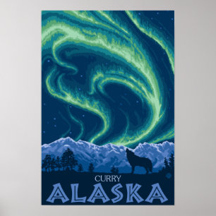 Nordlichter - Curry, Alaska Poster