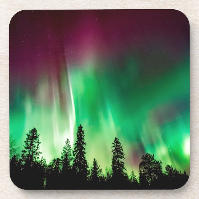 Nordlichter der Aurora borealis Getränkeuntersetzer (Vorderseite)
