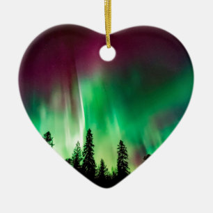 Nordlichter der Aurora borealis Keramikornament