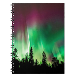 Nordlichter der Aurora borealis Notizblock