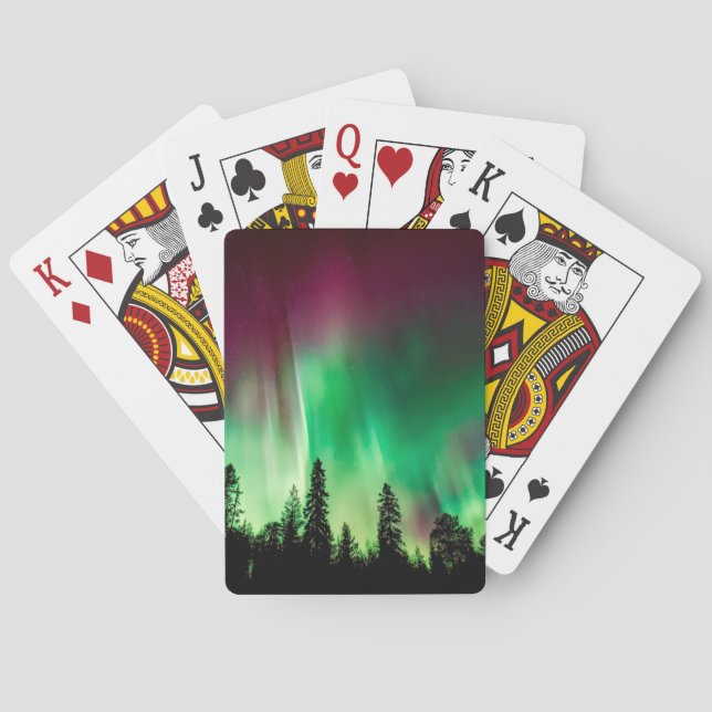 Nordlichter der Aurora borealis Spielkarten (Rückseite)
