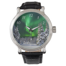 Nordlichter im Winter Armbanduhr