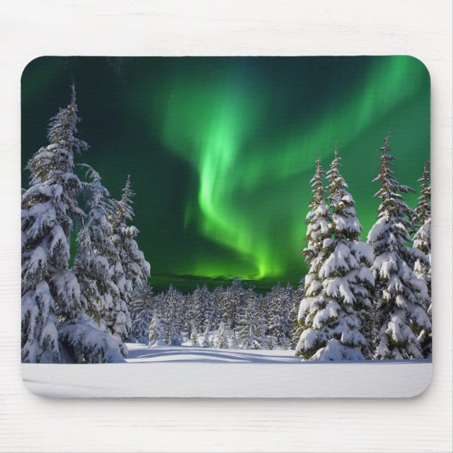 Nordlichter im Winter Mousepad (Vorne)